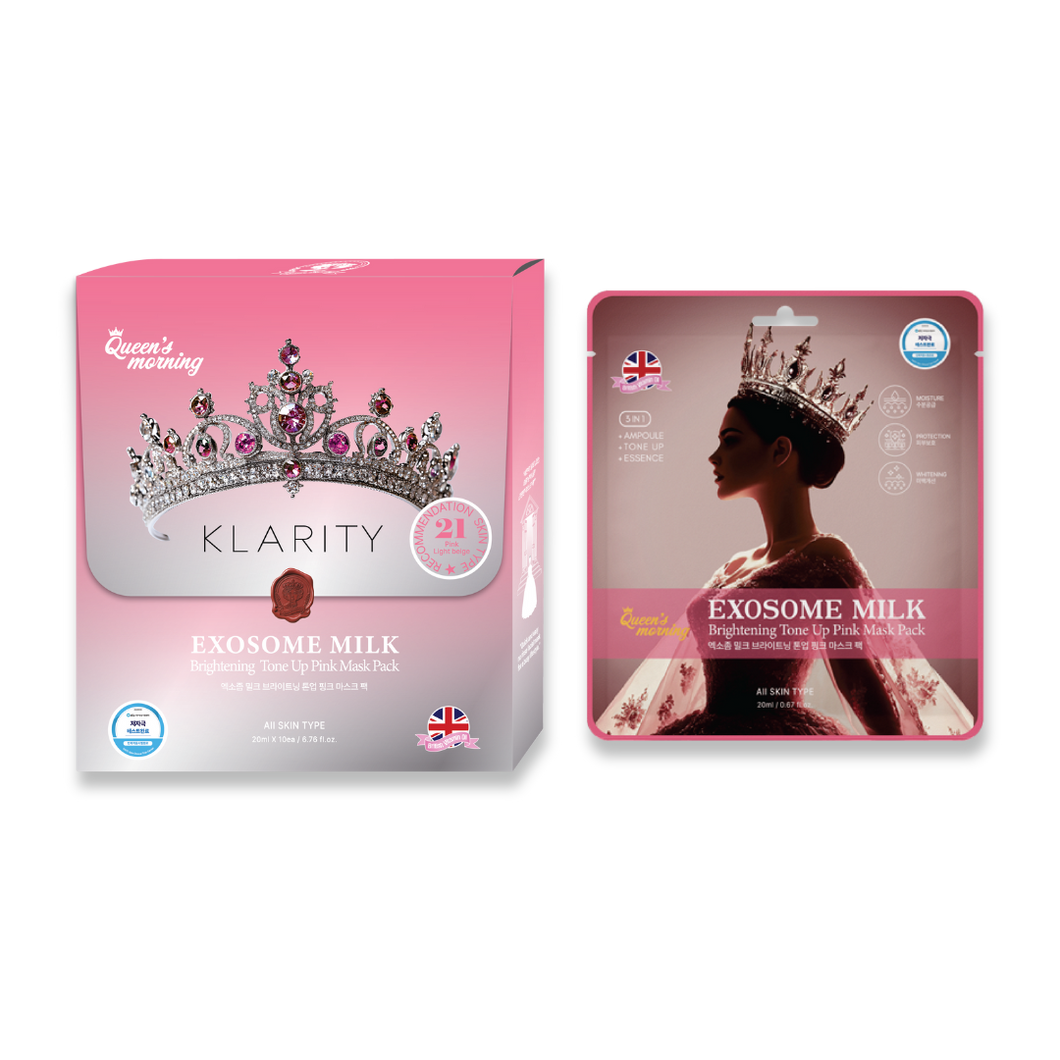 KLARITY X Queen's Morning Mask Brightening Tone Up Pink Mask Pack